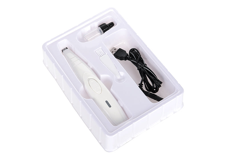 KFX-3971517 Rechargeable Low-Noise Pet Grooming Trimmer with Ceramic Blade for Easy Shaving