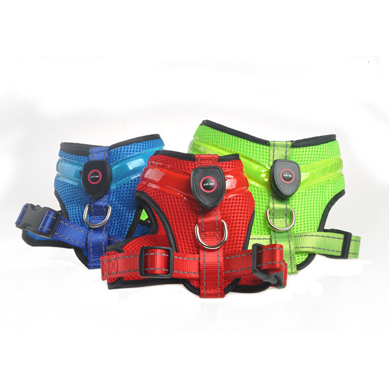 KFX-3974077 LED Dog Vest Harness with USB Charging in Multiple Colors