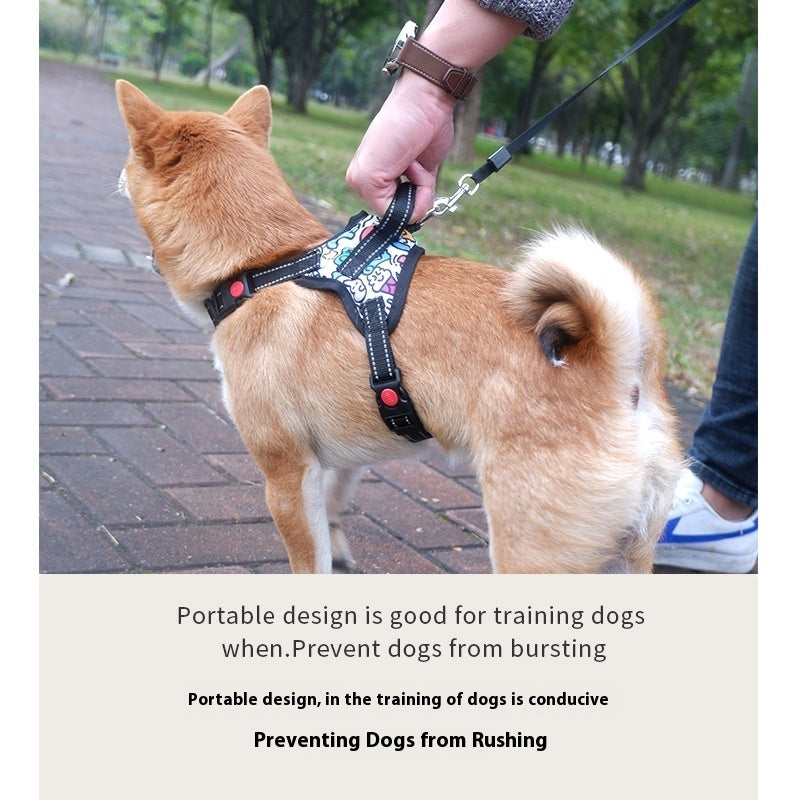 KFX-3974973 Medium to Large Dog Saddle Chest Strap - Explosion-Proof Design in Various Styles