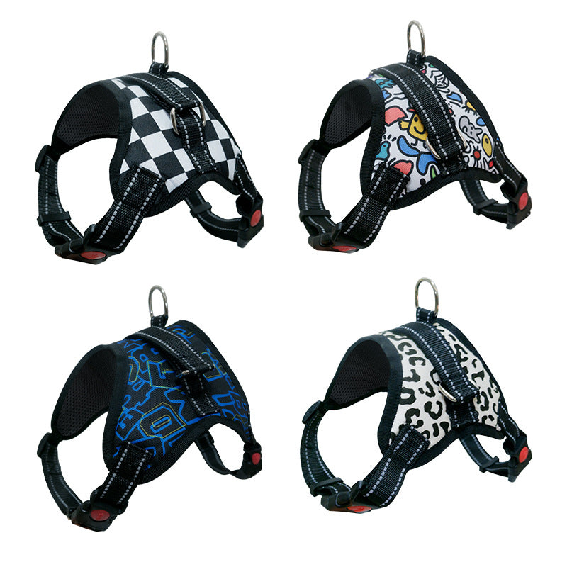 KFX-3974973 Medium to Large Dog Saddle Chest Strap - Explosion-Proof Design in Various Styles