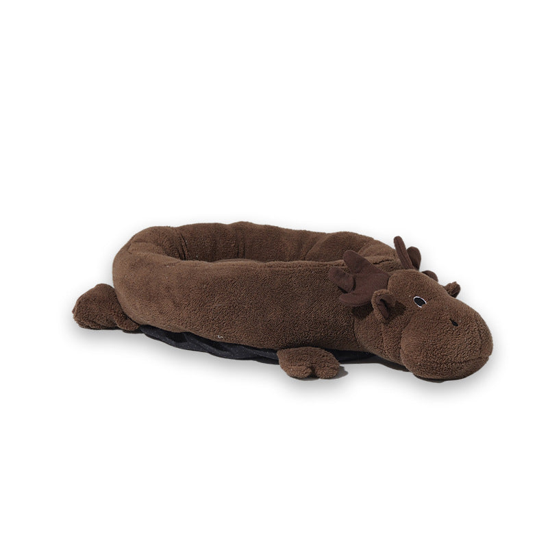 KFX-3975741 Cozy Cartoon Pet Nest for Cats and Small Animals - Soft Cotton, 30cm Diameter