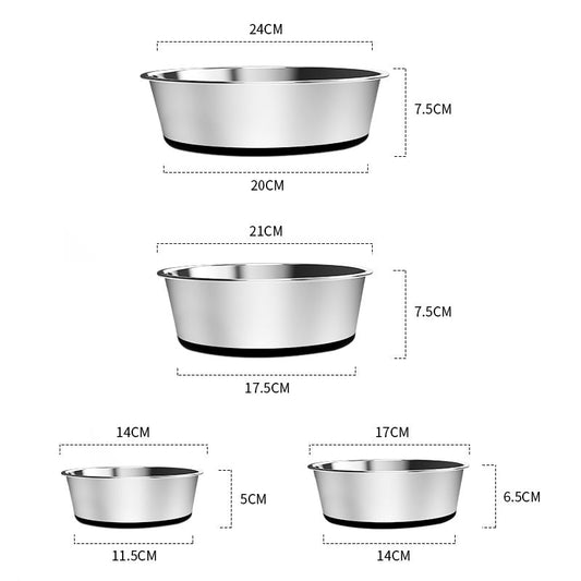 KFX-3975869 Stainless Steel Non-Slip Dog Bowl for Medium and Large Dogs in Multiple Colors