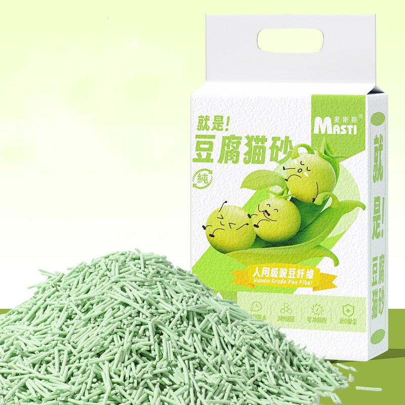 KFX-3977149 Tofu Cat Litter with Probiotics and Deodorant, 6L – Available in Milk, Green Tea, and Activated Carbon Scents