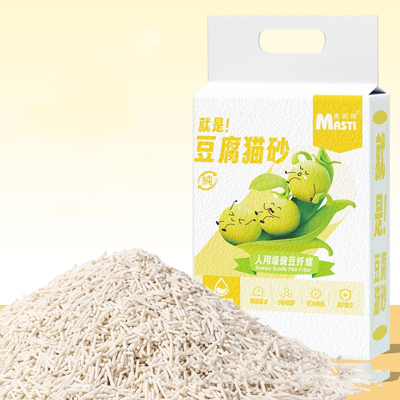 KFX-3977149 Tofu Cat Litter with Probiotics and Deodorant, 6L – Available in Milk, Green Tea, and Activated Carbon Scents