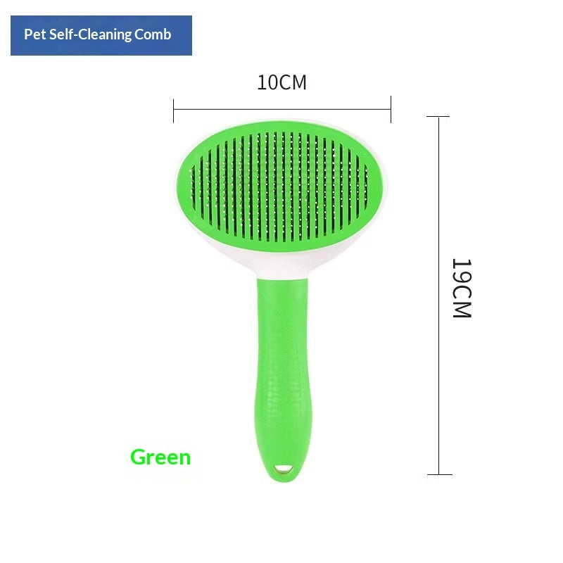 KFX-3977277 One-Click Pet Hair Removal Steel Comb for Dogs and Cats