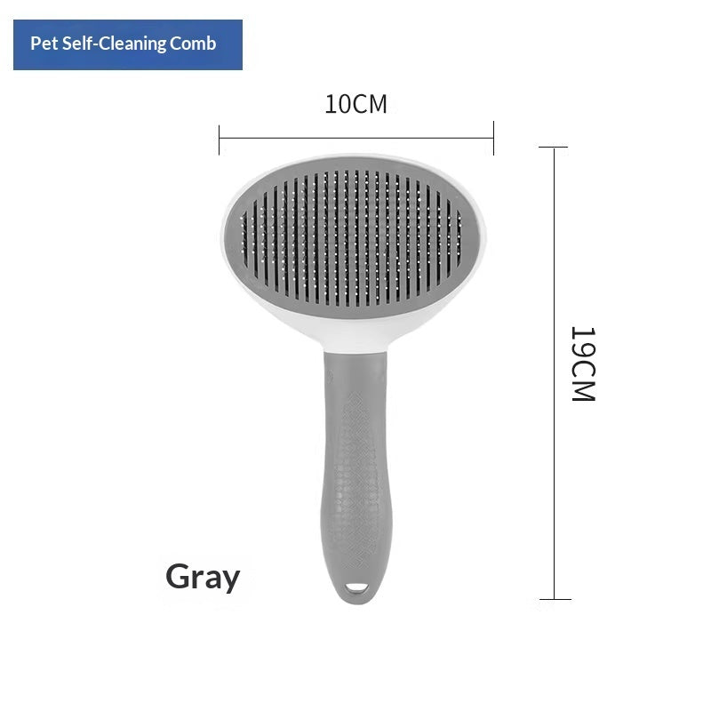 KFX-3977277 One-Click Pet Hair Removal Steel Comb for Dogs and Cats