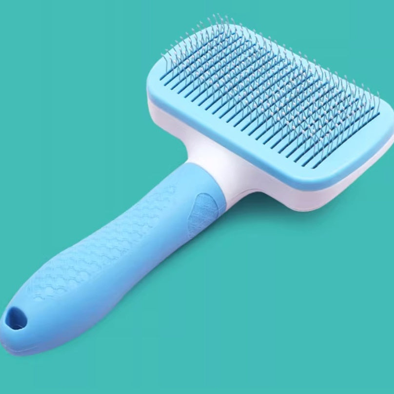 KFX-3977277 One-Click Pet Hair Removal Steel Comb for Dogs and Cats