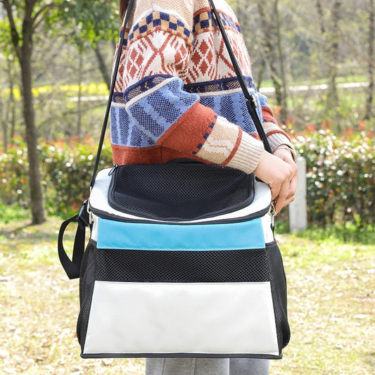 KFX-3977917 Portable Pet Backpack for Dogs and Cats, Solid Color Oxford Cloth, Medium Soft, Capacity Up to 6kg
