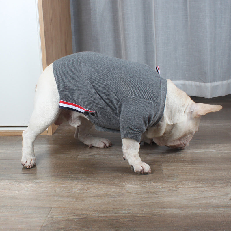 KFX-3979453 Cozy British Style Wool Sweater for Dogs and Cats - Available in Green, Red, Gray