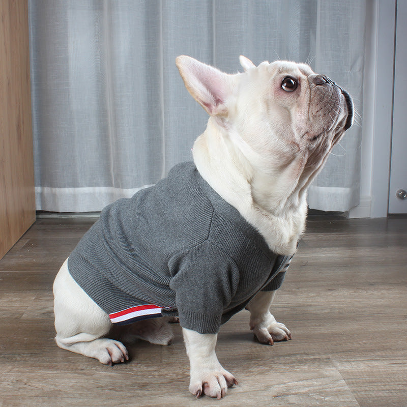 KFX-3979453 Cozy British Style Wool Sweater for Dogs and Cats - Available in Green, Red, Gray