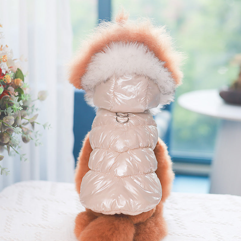 KFX-3981117 Cotton Vest for Pets in Pearlized Blue, Champagne Gold, and Sky Silver - Fall and Winter Styles