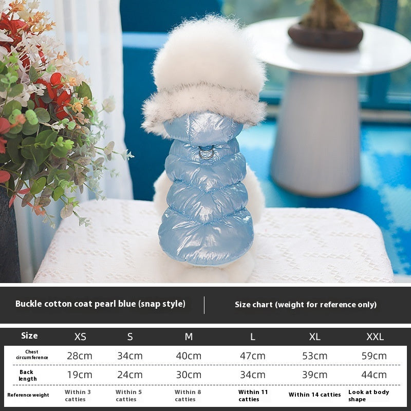 KFX-3981117 Cotton Vest for Pets in Pearlized Blue, Champagne Gold, and Sky Silver - Fall and Winter Styles