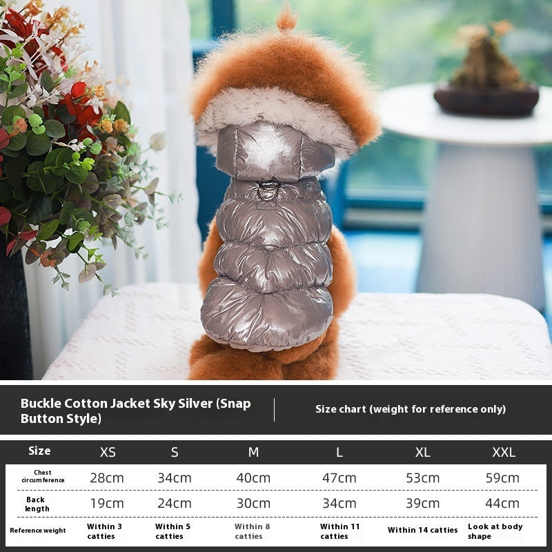 KFX-3981117 Cotton Vest for Pets in Pearlized Blue, Champagne Gold, and Sky Silver - Fall and Winter Styles