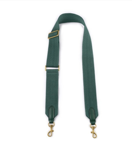 KFX-3981245 Adjustable 5cm Canvas Webbing Shoulder Straps for Bucket Bags - Two-Layer Cowhide and Cotton Polyester