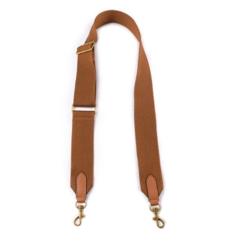 KFX-3981245 Adjustable 5cm Canvas Webbing Shoulder Straps for Bucket Bags - Two-Layer Cowhide and Cotton Polyester