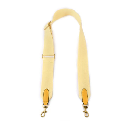 KFX-3981245 Adjustable 5cm Canvas Webbing Shoulder Straps for Bucket Bags - Two-Layer Cowhide and Cotton Polyester