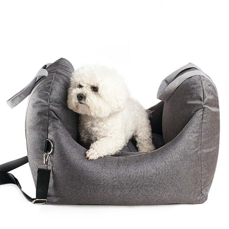KFX-3981501 Portable Detachable Washable Pet Carrier for Cars - Four Seasons Use, Charcoal Gray, Beige, Light Gray