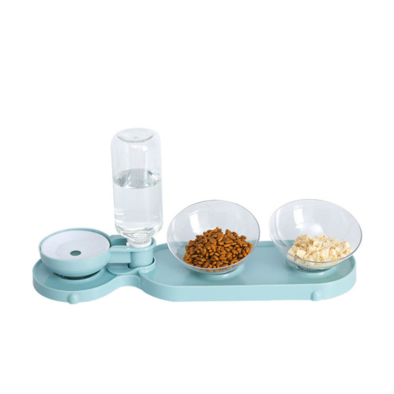 KFX-3981629 Double Bowl Automatic Feeder and Waterer for Cats and Dogs, Portable and Easy to Clean, Durable ABS and PC Materials