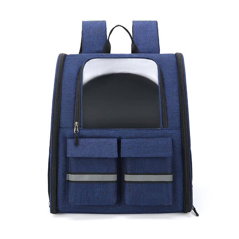 KFX-3983677 Foldable Breathable Double Shoulder Pull Rod Pet Cat Carrier Bag in Various Colors