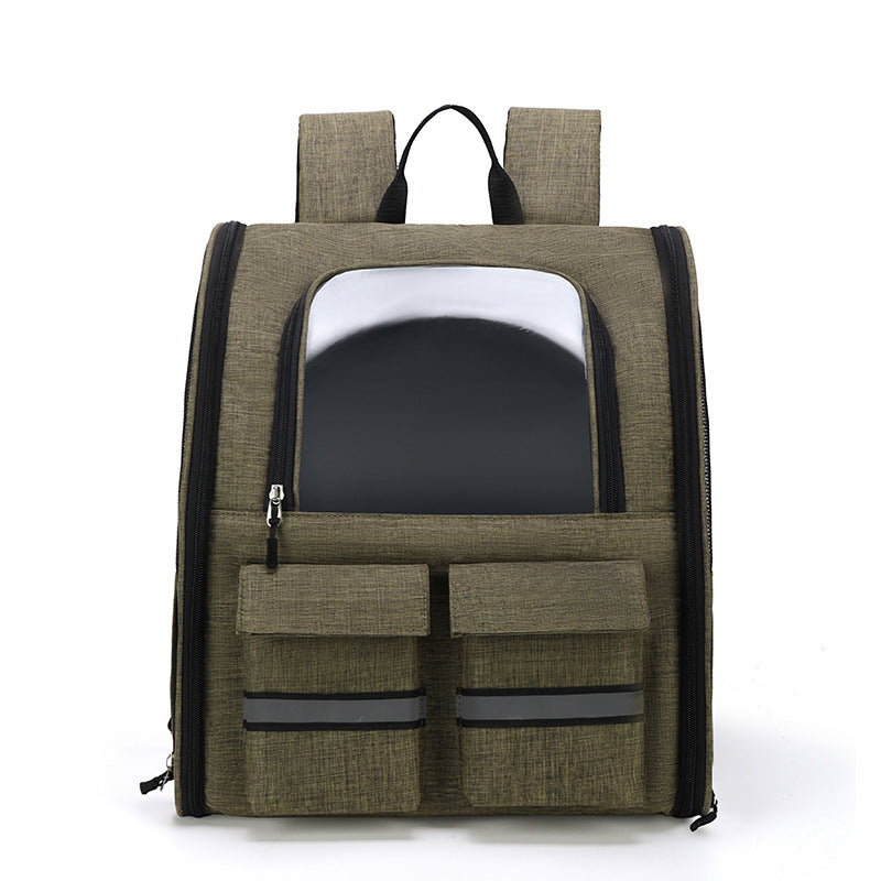 KFX-3983677 Foldable Breathable Double Shoulder Pull Rod Pet Cat Carrier Bag in Various Colors