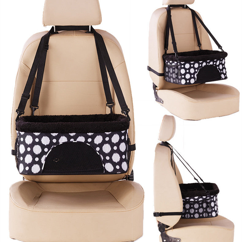 KFX-3987261 Car Rear Dog Kennel Cushions - Wear-Resistant Polyester, Moisture-Proof, Gray/Black