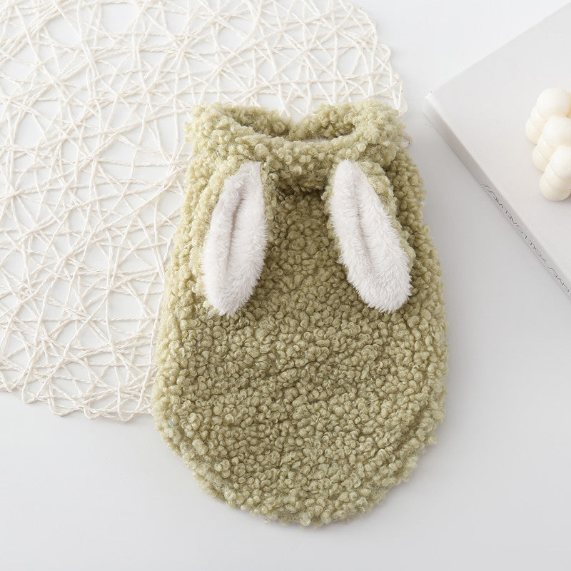 KFX-3989565 Fluffy Bunny Ears Vest for Cozy Autumn and Winter Wear