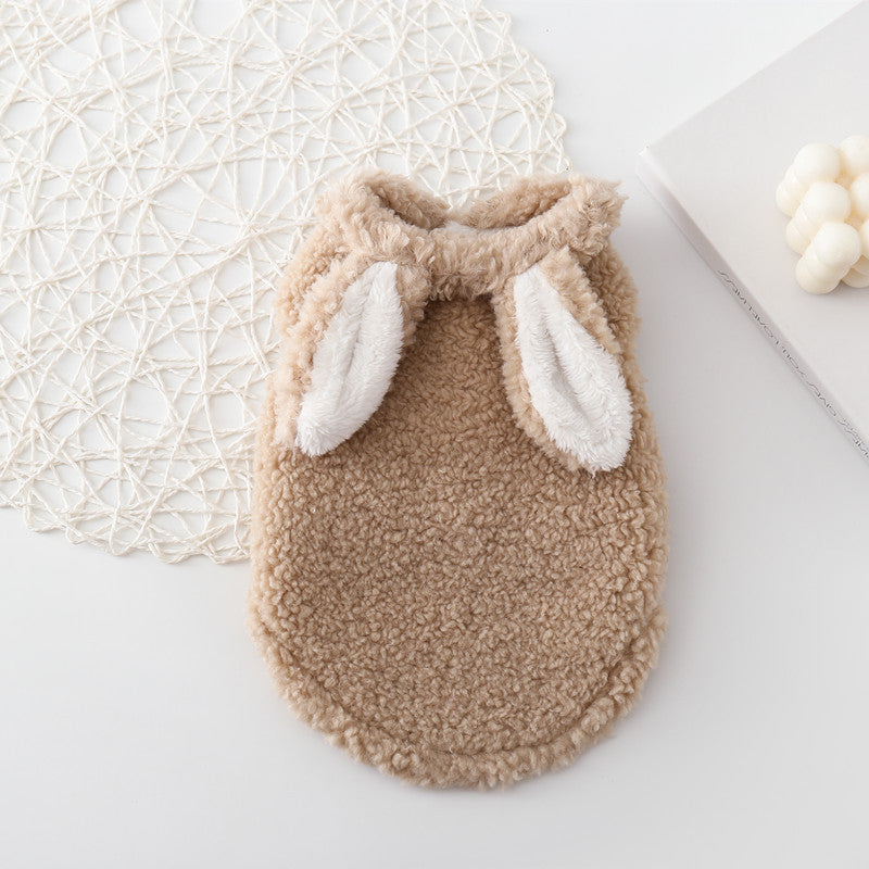 KFX-3989565 Fluffy Bunny Ears Vest for Cozy Autumn and Winter Wear