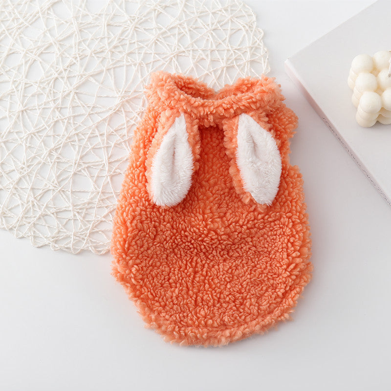 KFX-3989565 Fluffy Bunny Ears Vest for Cozy Autumn and Winter Wear