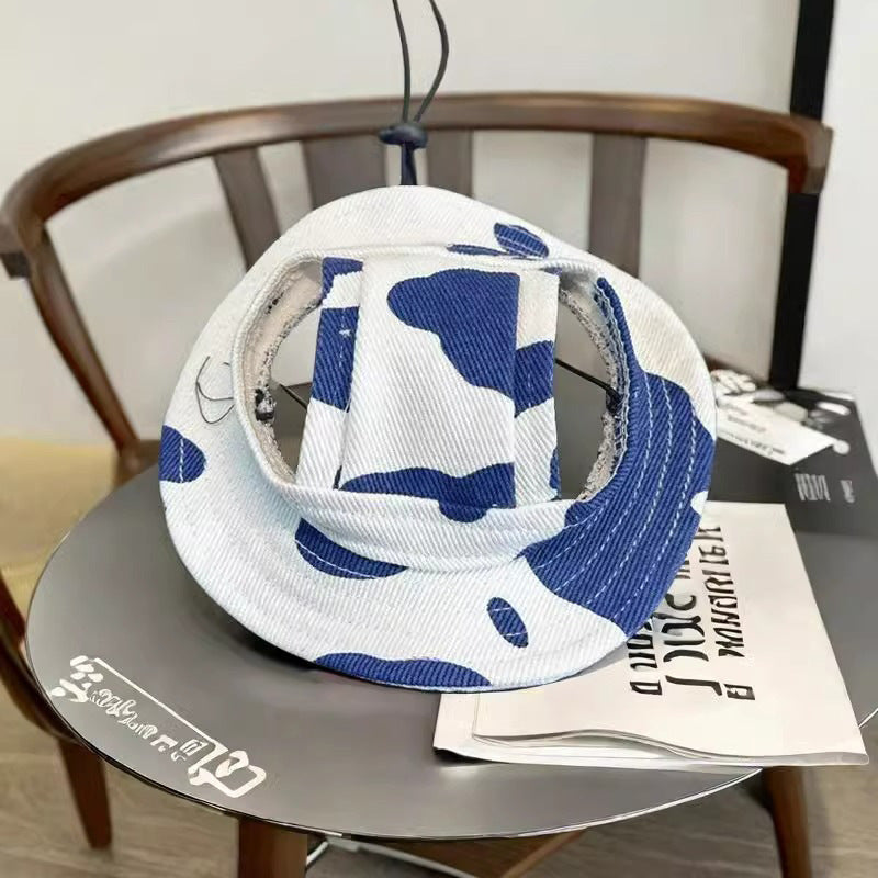 KFX-3991997 Breathable Sun Hat for Dogs with Exposed Ears in Various Colors and Sizes