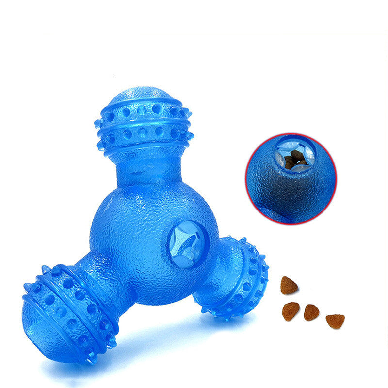 KFX-3993789 Three-Hole Chewing Toy for Dog Dental Care and Fun