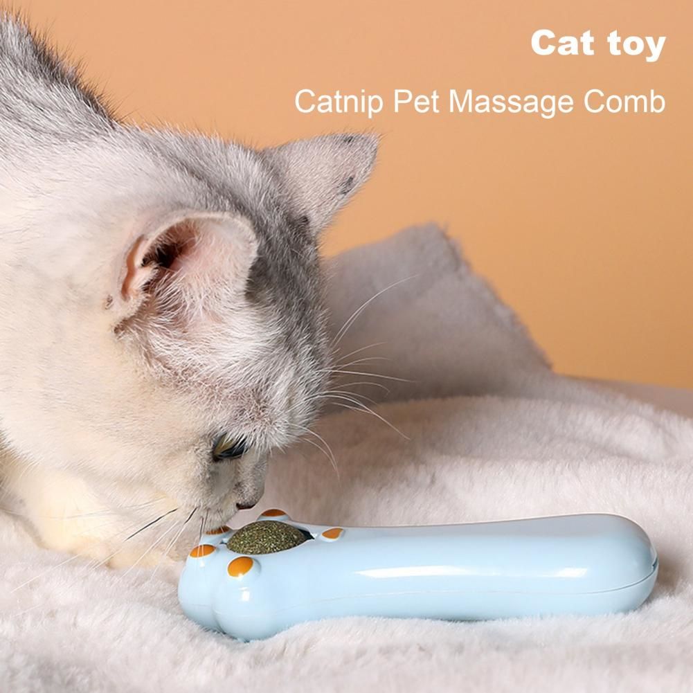 KFX-3994429 Cartoon Design Dual-Purpose Cat Toy and Massage Comb for Dental Care and Digestion