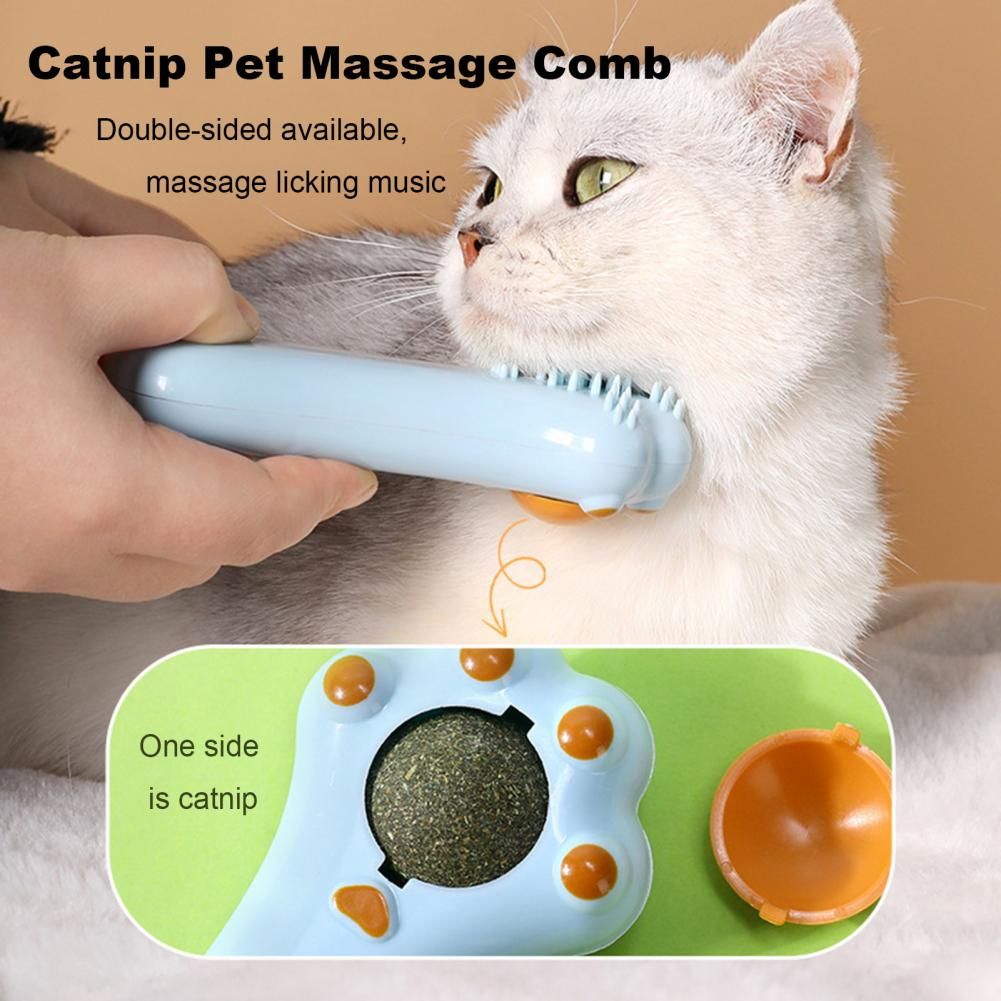 KFX-3994429 Cartoon Design Dual-Purpose Cat Toy and Massage Comb for Dental Care and Digestion