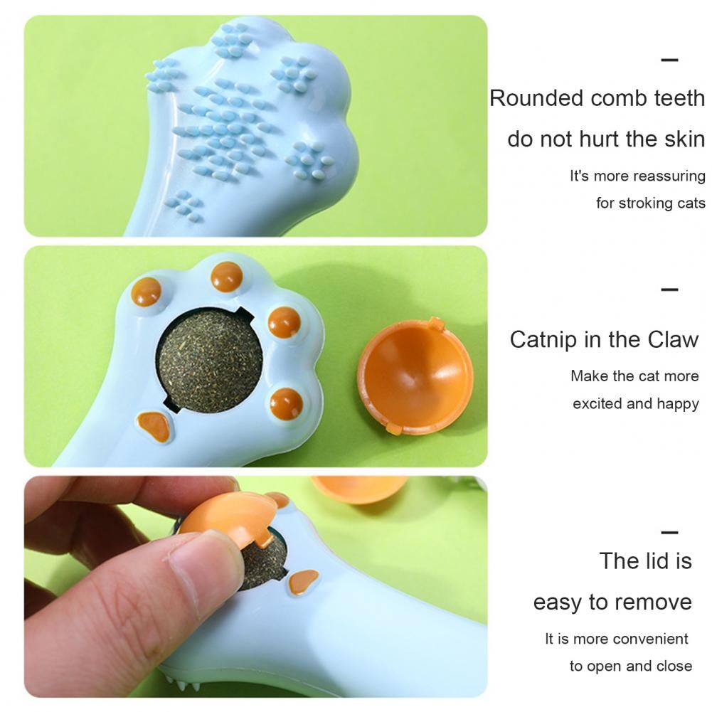 KFX-3994429 Cartoon Design Dual-Purpose Cat Toy and Massage Comb for Dental Care and Digestion