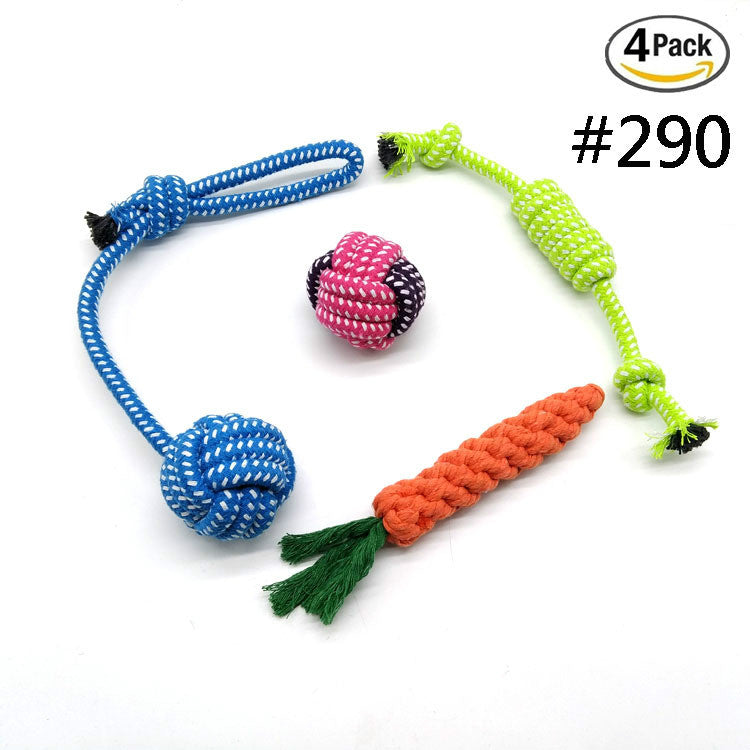 KFX-3997757 Durable Cotton Rope Pet Toy Set for Medium to Large Dogs