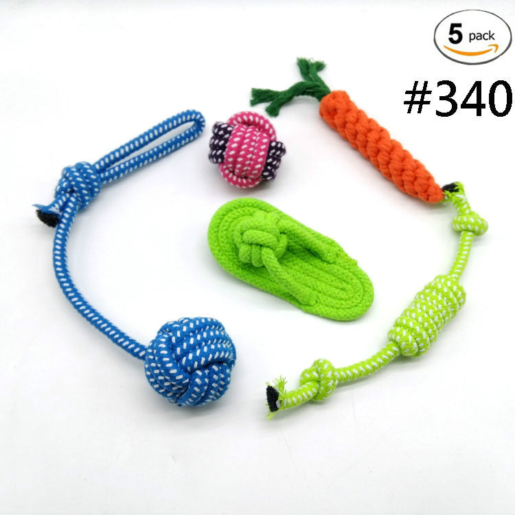 KFX-3997757 Durable Cotton Rope Pet Toy Set for Medium to Large Dogs