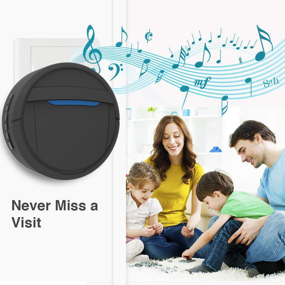 KFX-3998397 Elderly Assistance Wireless Call for Help Doorbell with AC Plug-In Power Supply