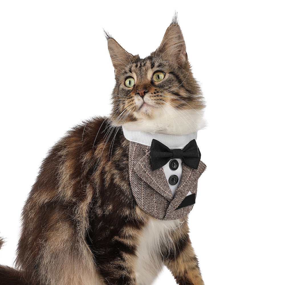 KFX-3998525 Triangular Striped Wedding Napkin in Dark Gray, Green, and Coffee Brown - Cotton-Polyester Blend