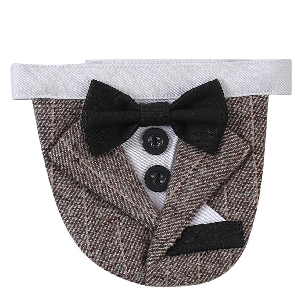KFX-3998525 Triangular Striped Wedding Napkin in Dark Gray, Green, and Coffee Brown - Cotton-Polyester Blend