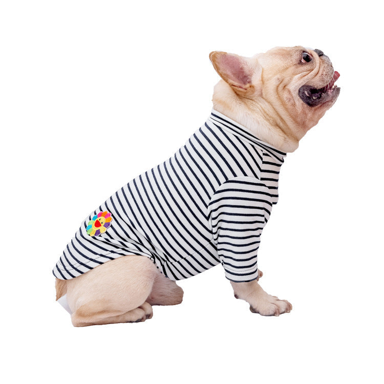 KFX-3999293 Cotton Stretch Four-Legged Pet Overalls for Autumn & Winter – Casual Design in Navy, Khaki, Yellow, and Blue