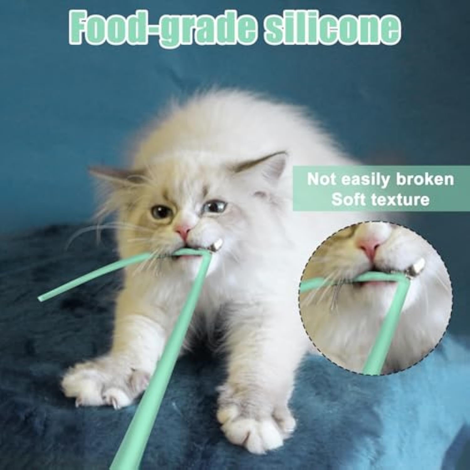 KFX-4000189 Interactive Automatic Cat Wand Toy with Rechargeable Silicone Tails for Indoor Play