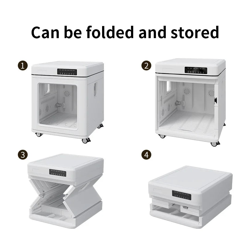 KFX-400019 Quiet Smart Folding Dog Dryer - Eco-Friendly Water Blower for Hands-Free Grooming in Indoor Spaces