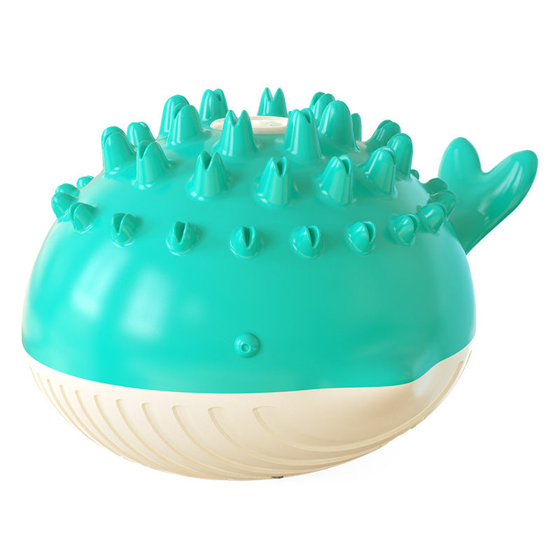 KFX-4001341 Summer Floating Water Spray Dog Toy - TPR Material, Dimensions 112mm x 140mm x 91mm, Available in Pink, Lake Blue, Yellow, Green