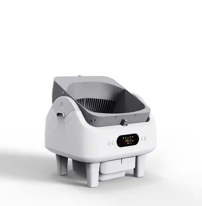 KFX-400211 Automatic Smart Cat Litter Box with Remote Control and Health Monitor - 68L Capacity, Durable PP Plastic