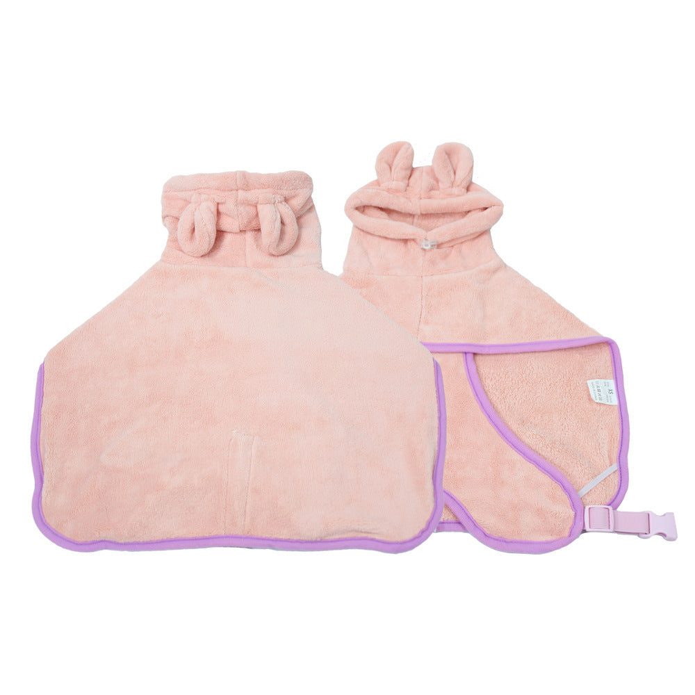 KFX-4002877 Ultra-Absorbent Microfiber Dog Bathrobe for Quick Drying and Cozy Comfort