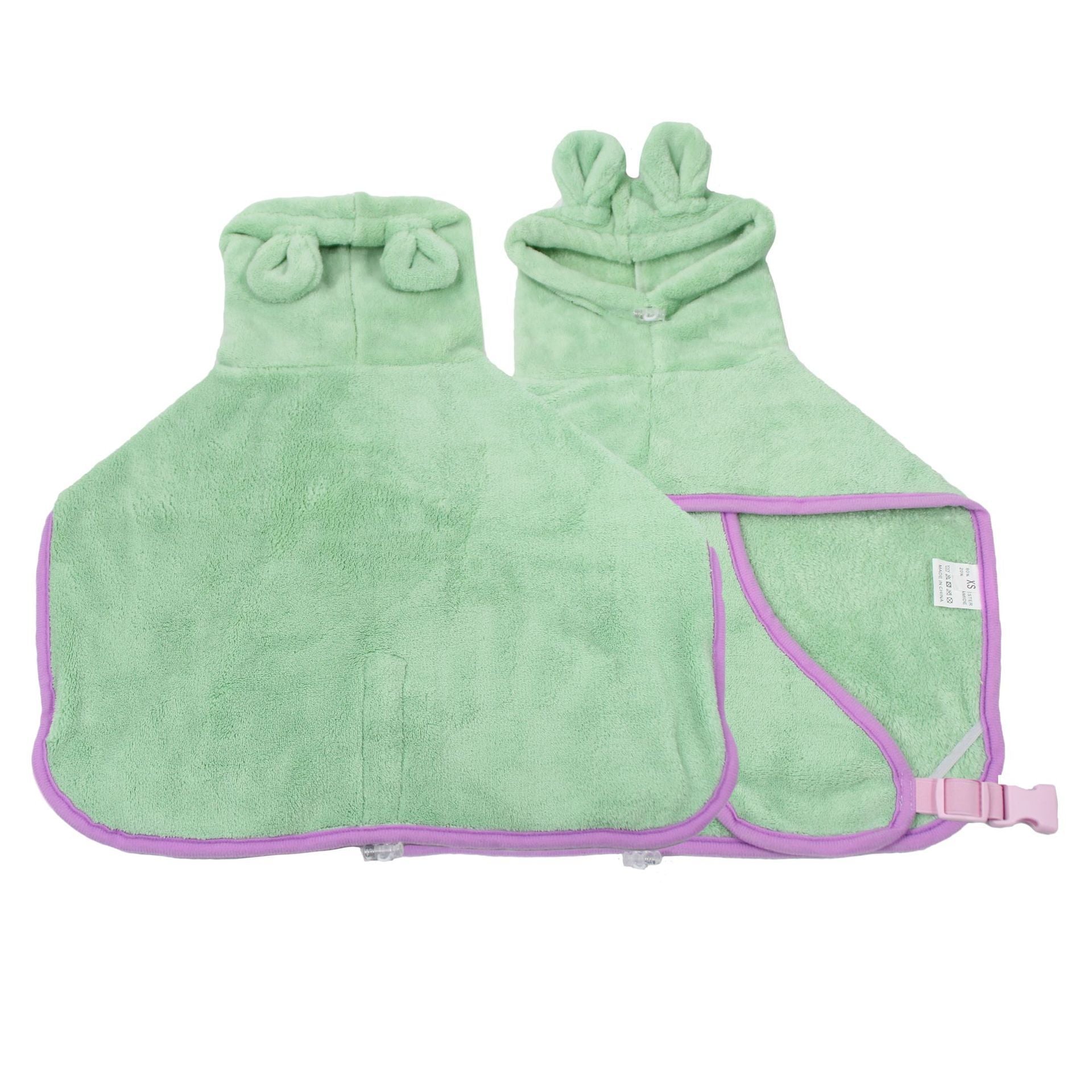 KFX-4002877 Ultra-Absorbent Microfiber Dog Bathrobe for Quick Drying and Cozy Comfort