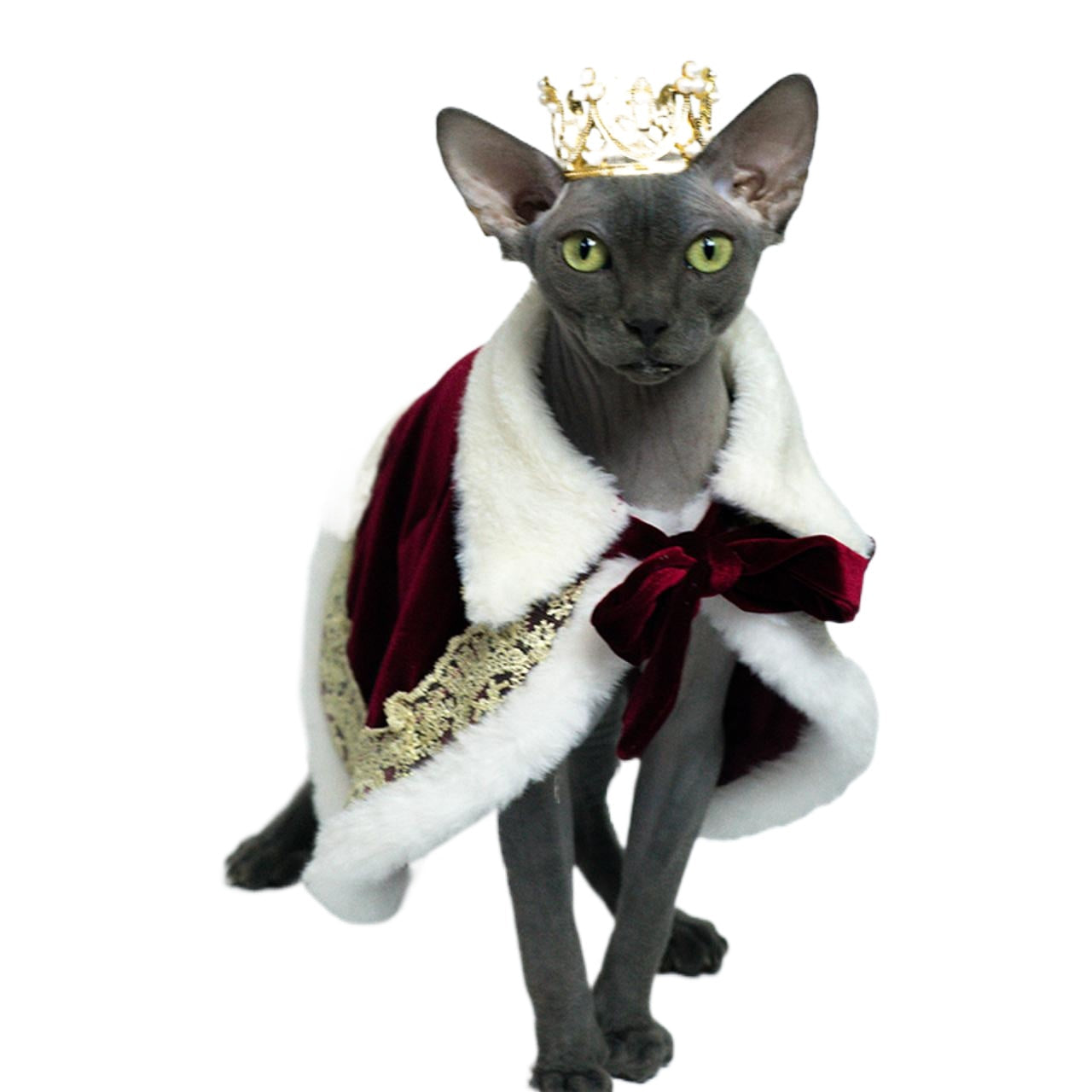 KFX-4006845 Casual Polyester Pet Cape for Dogs and Cats, White and Red, Various Sizes