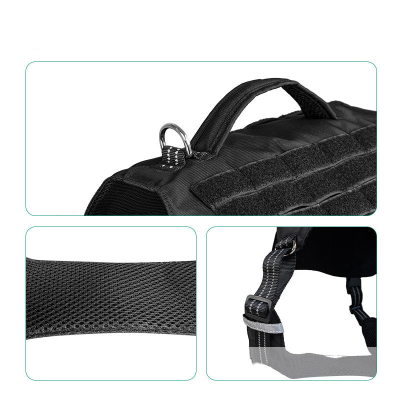KFX-4008253 Comfortable Waterproof Pet Walking Leash with Chest Strap in Black and Army Green