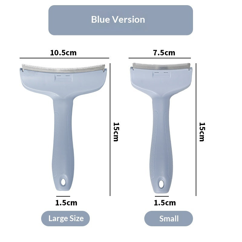 KFX-4009277 Pet Macaron Curved Blade Comb for Effective Dog Hair Removal – Stainless Steel and ABS, Available in Four Colors