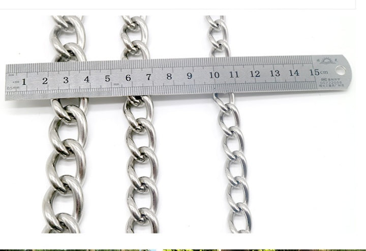 KFX-4010429 Stainless Steel Dog Collar Chain for German Shepherds and Rottweilers - Multiple Sizes Available