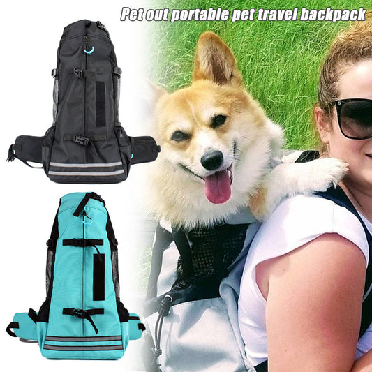 KFX-4010685 Breathable Expandable Pet Backpack Carrier for Medium Dogs